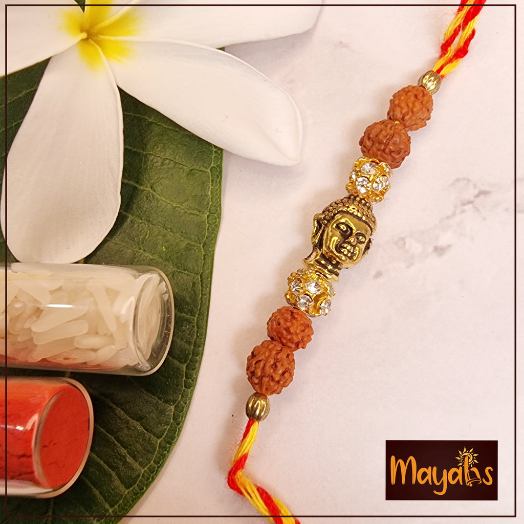 Rudraksh Rakhi with Buddha Charm