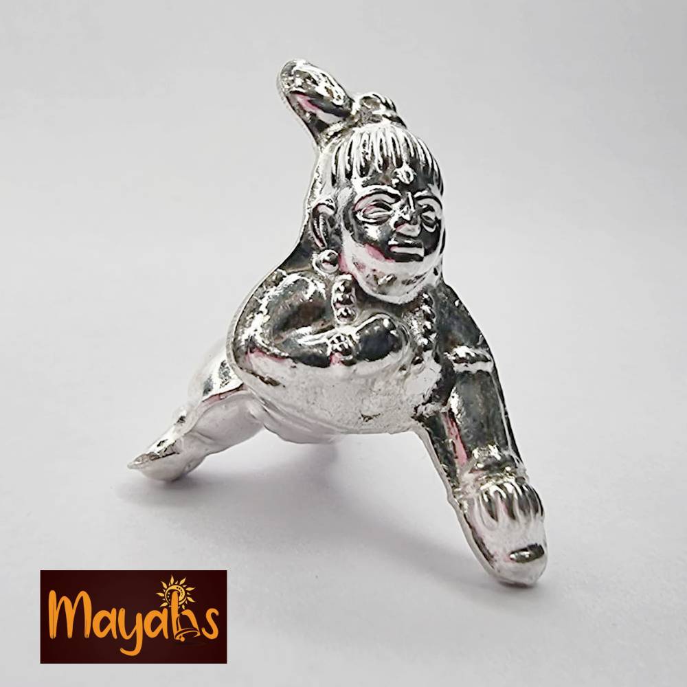 Anointed/Blessed Pure Silver Laddu Gopal Ji