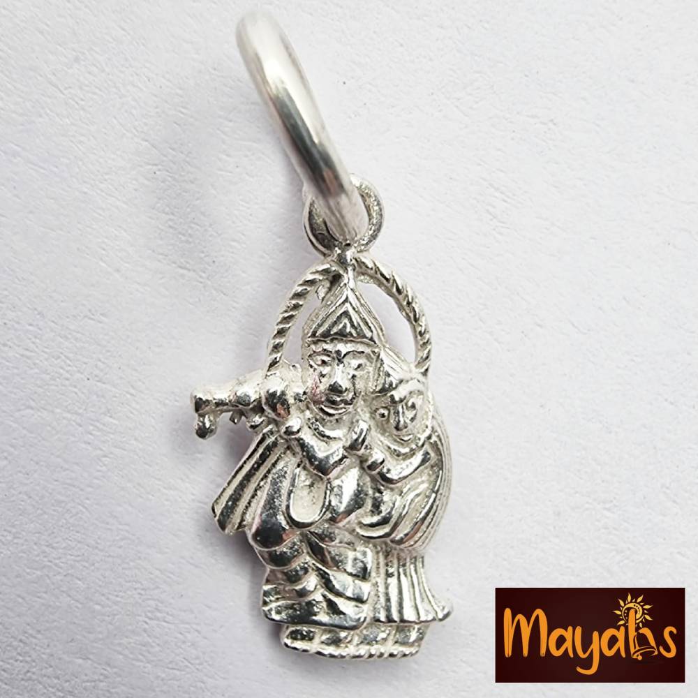 Pure Silver Radha Krishna Locket