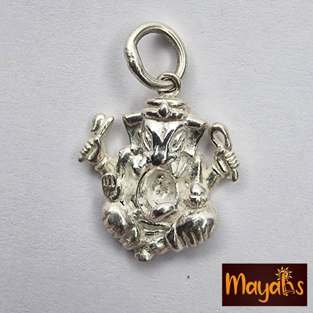 Sacred Pure Silver Ganesha Pendant