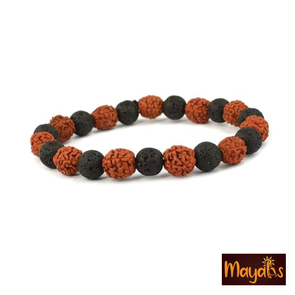 Rudraksh & Lava Bracelet