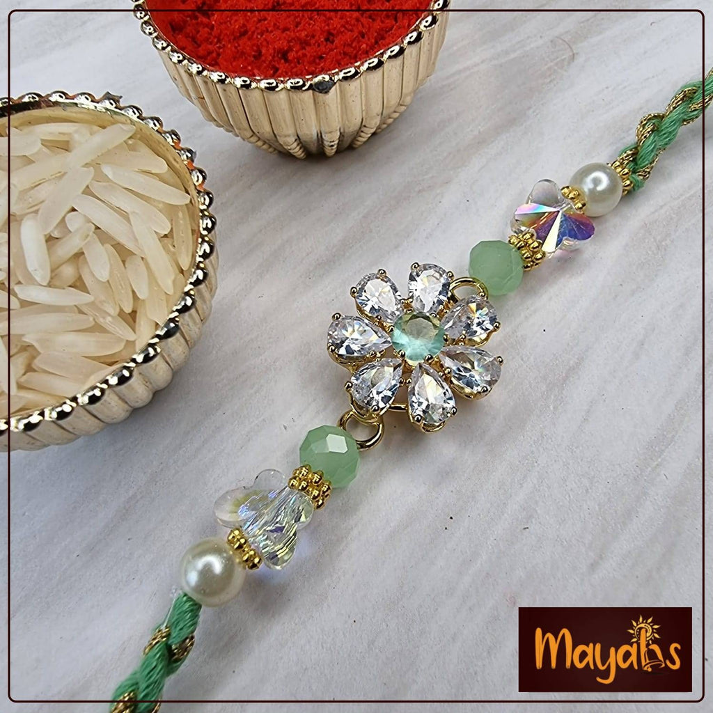 Green Crystal Rakhi