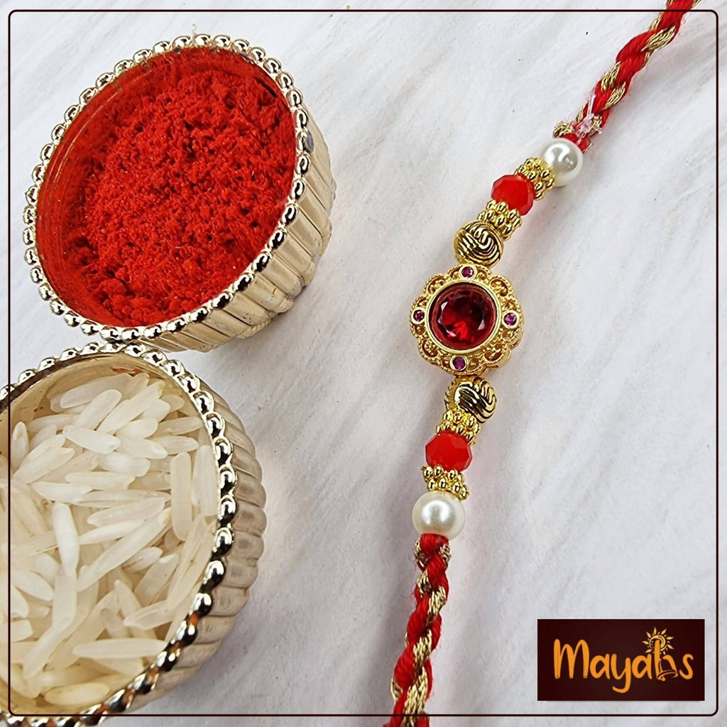 Red Crystal Rakhi