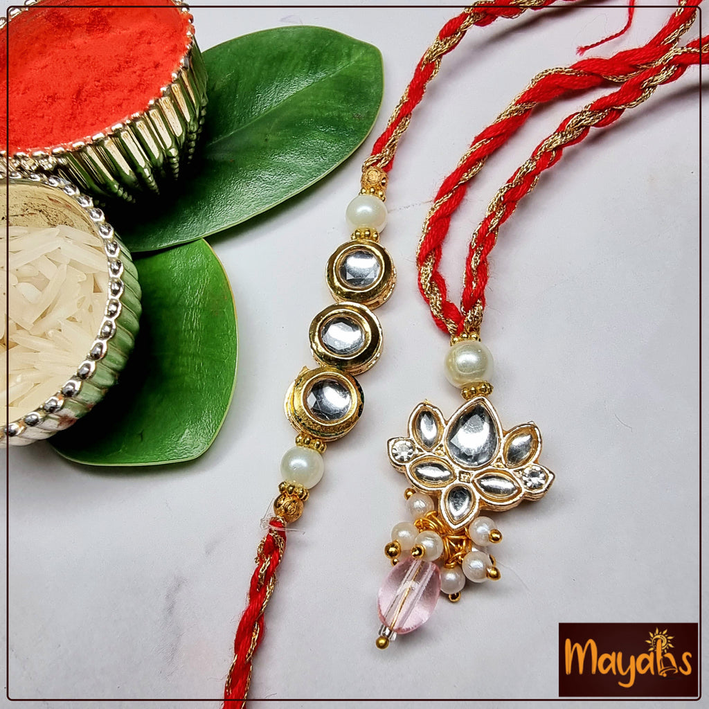 Traditional Meenakari Rakhi Combo