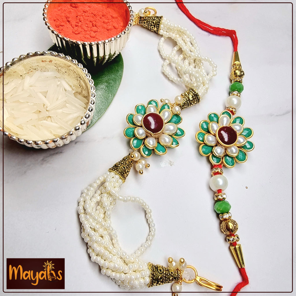 Blooming Affection Ethnic Rakhi Combo